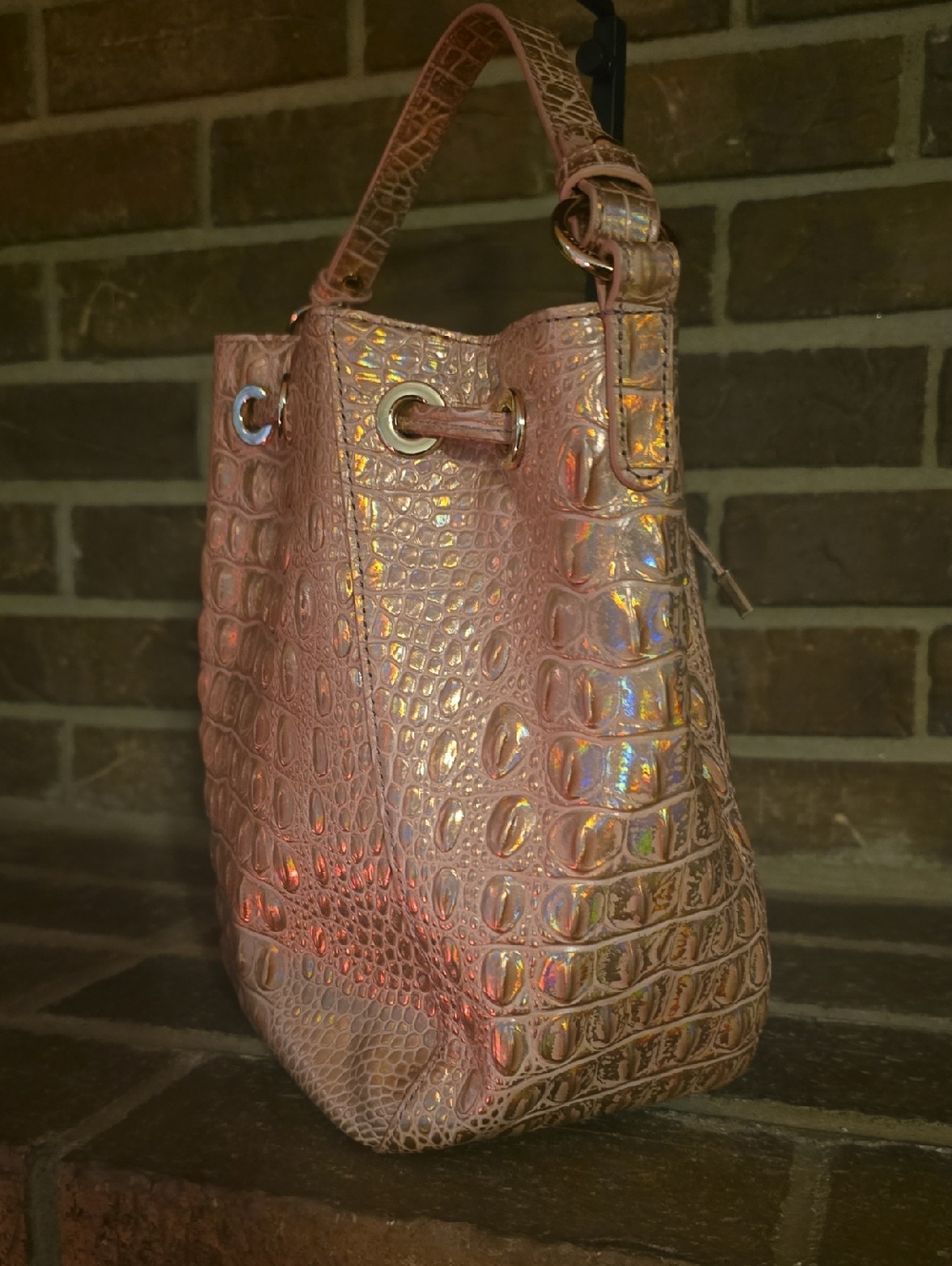 Brahmin Melinda Medium Leather Bucket Bag - Picture 4 of 10